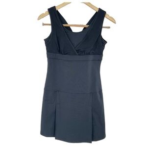 Athleta Black Active Wear Tear‎ Away B4 You Play Tennis Dress Style 40020